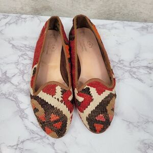 The Nomadic Collection Turkish Kilim Boho Woven Flats Loafers WELL LOVED